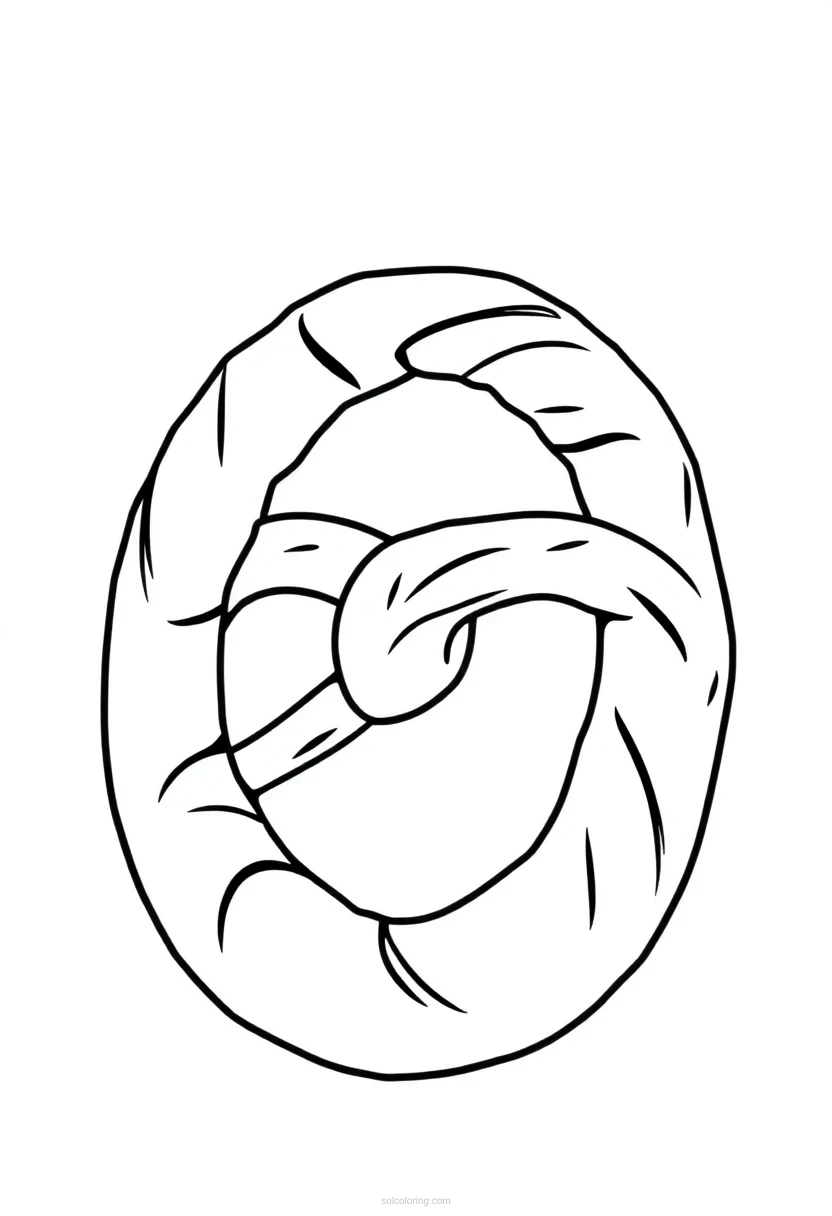 Pretzel coloring page for kids