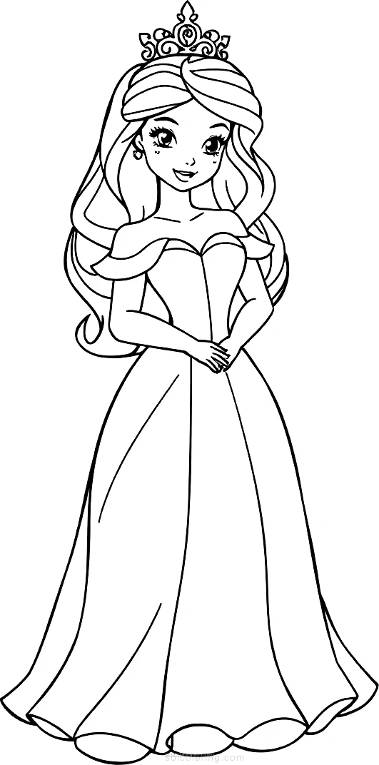 Princess coloring page for kids