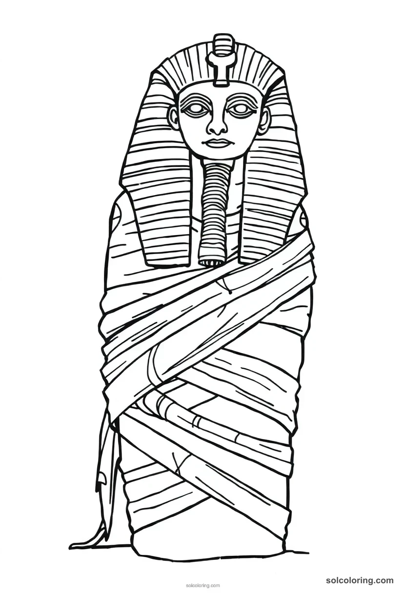 Ptah Wrapped In Mummy Linen coloring pages