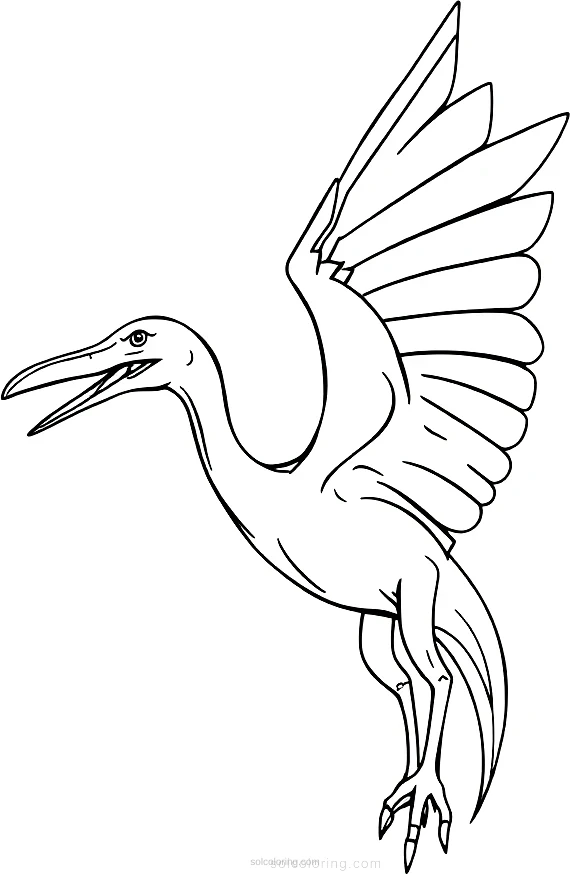 Pterodactyl coloring page for kids