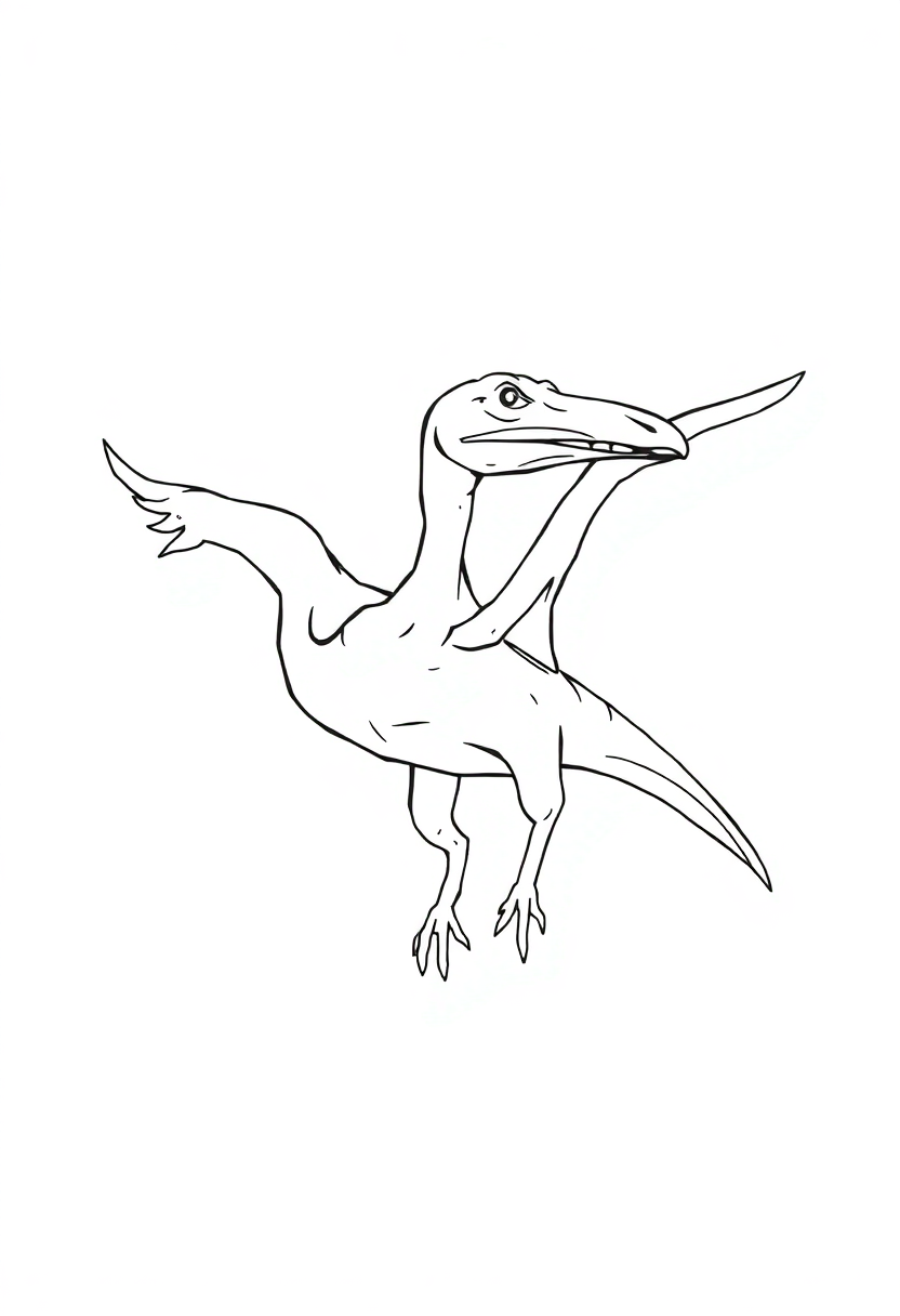Pterodactyl coloring page, free printable