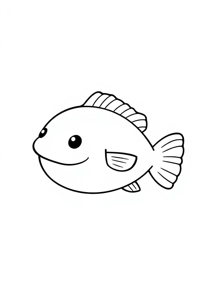 Pufferfish coloring page, free printable