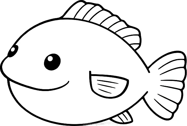 Pufferfish coloring page for kids