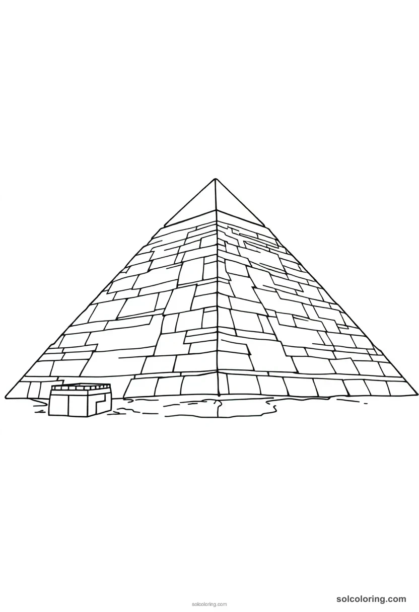 Pyramid Of Khafre With Limestone Cap coloring pages