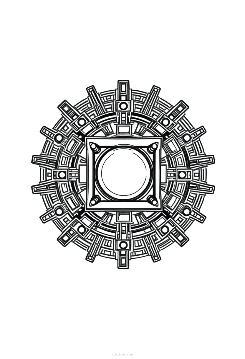 Quantum Computer Core coloring pages