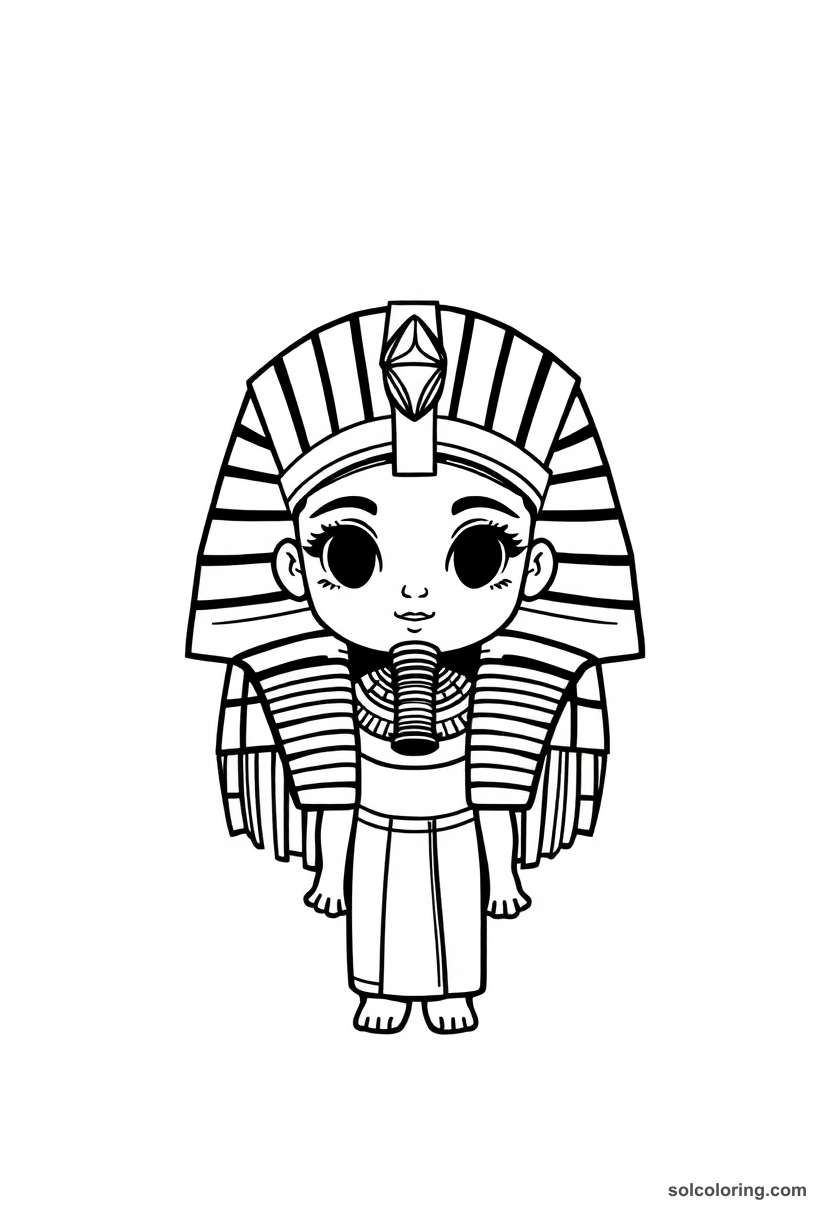 Chibi Queen Hatshepsut in Pharaonic Beard
