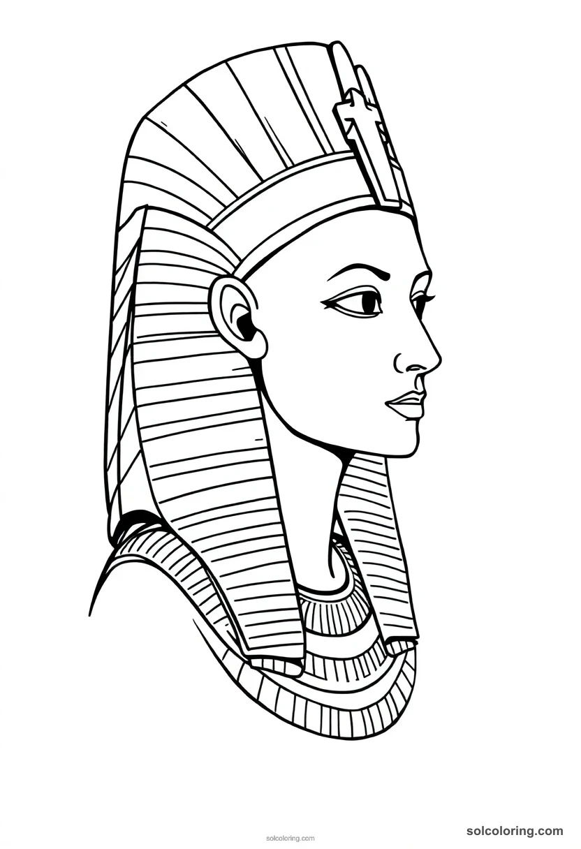 Queen Hatshepsut In Pharaonic Beard coloring pages