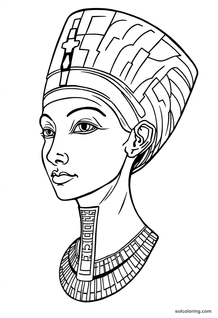 Queen Nefertiti's Painted Bust