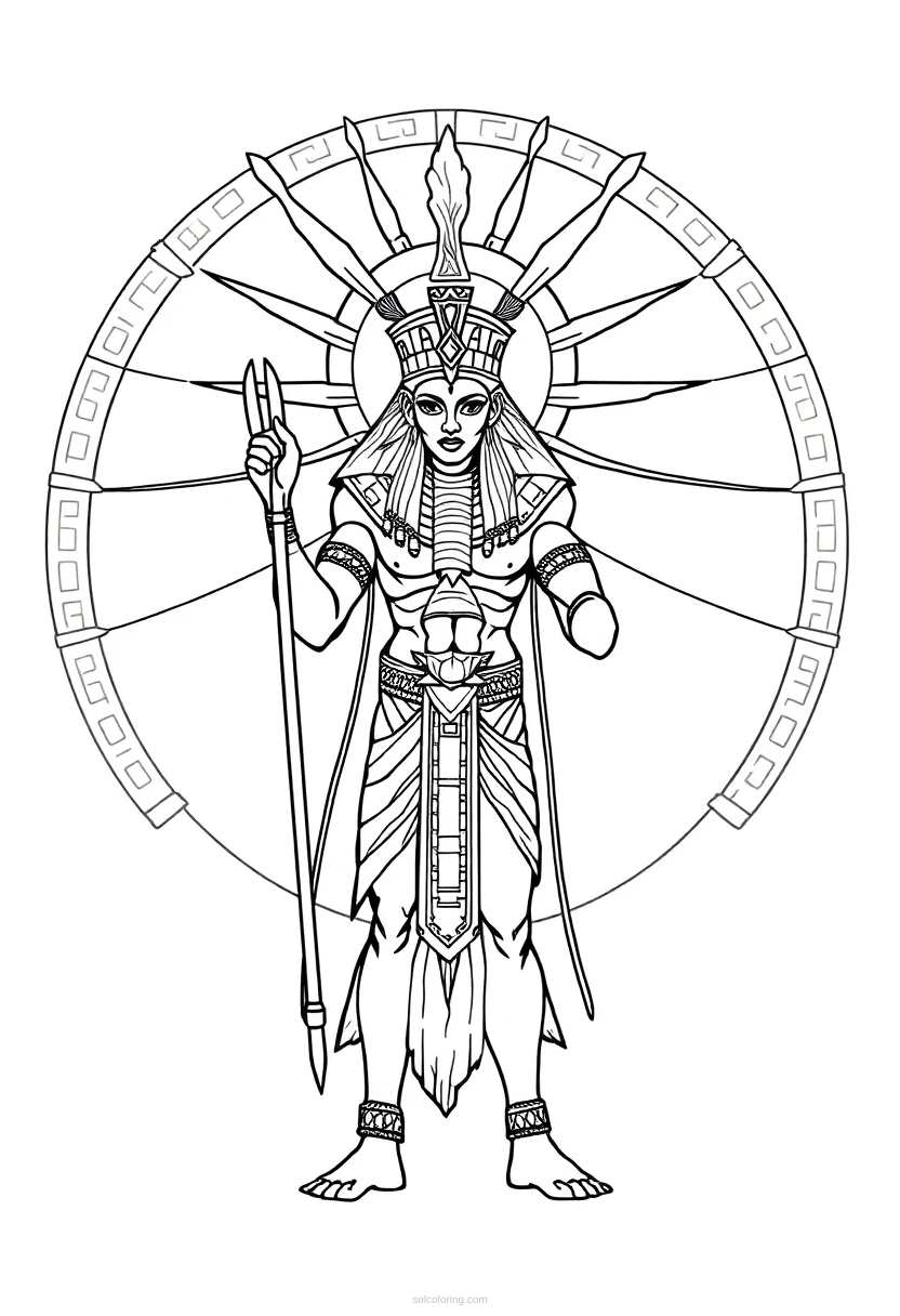 Ra Sun God coloring pages