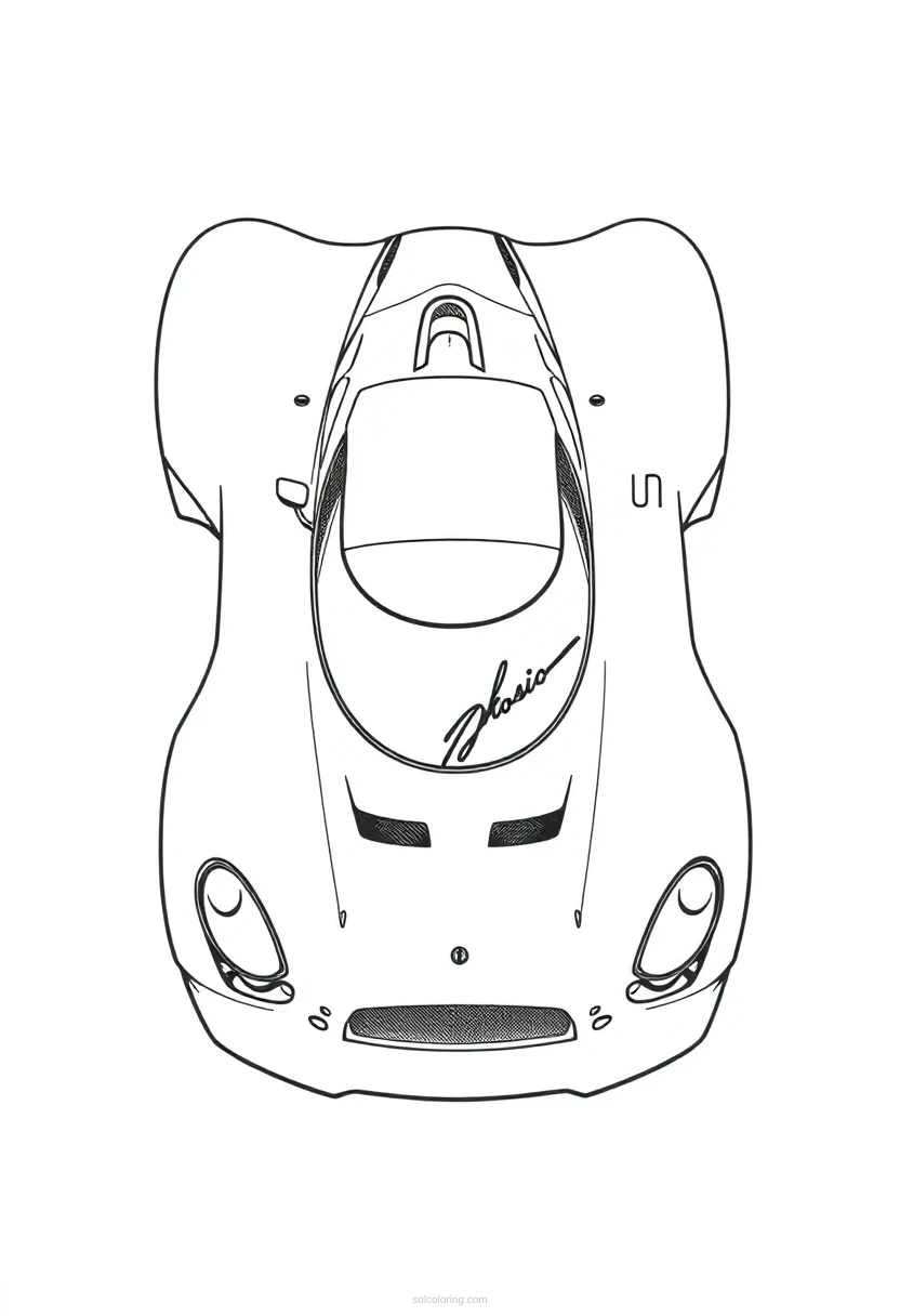 Race Car coloring page for kids