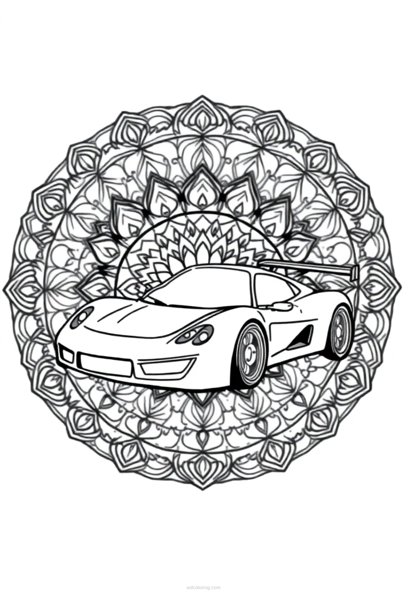 Race Car coloring page for kids