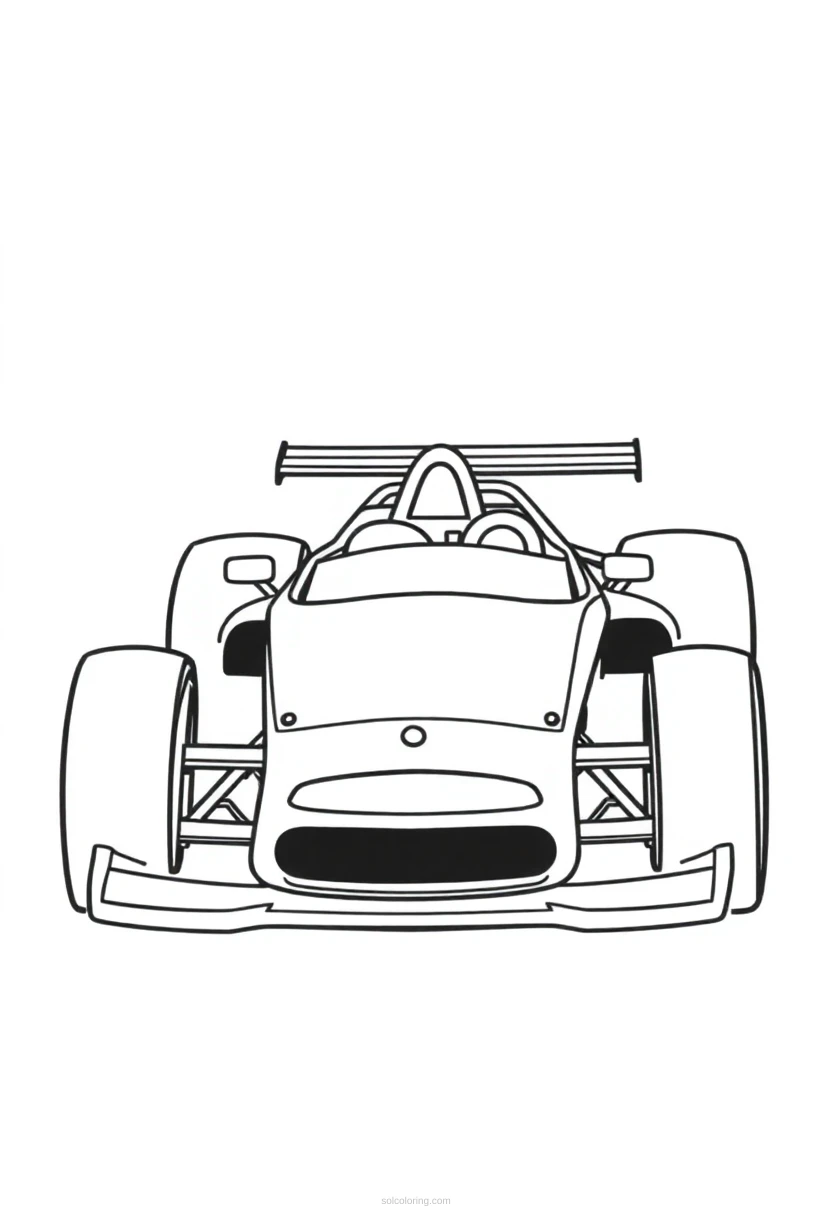 Race Car coloring page for kids