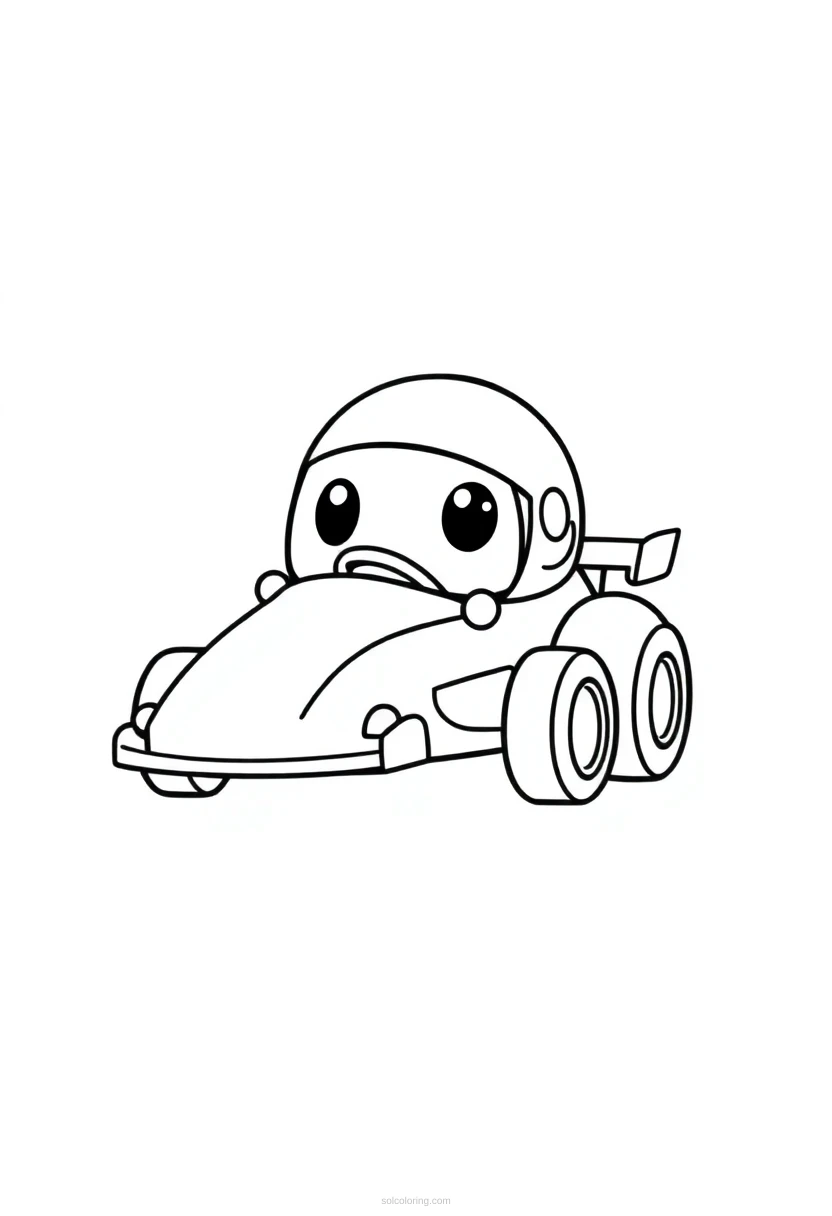 Race Car coloring page for kids