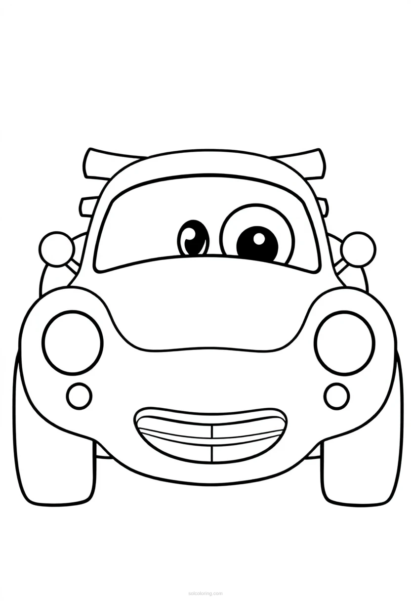 Race Car coloring page for kids