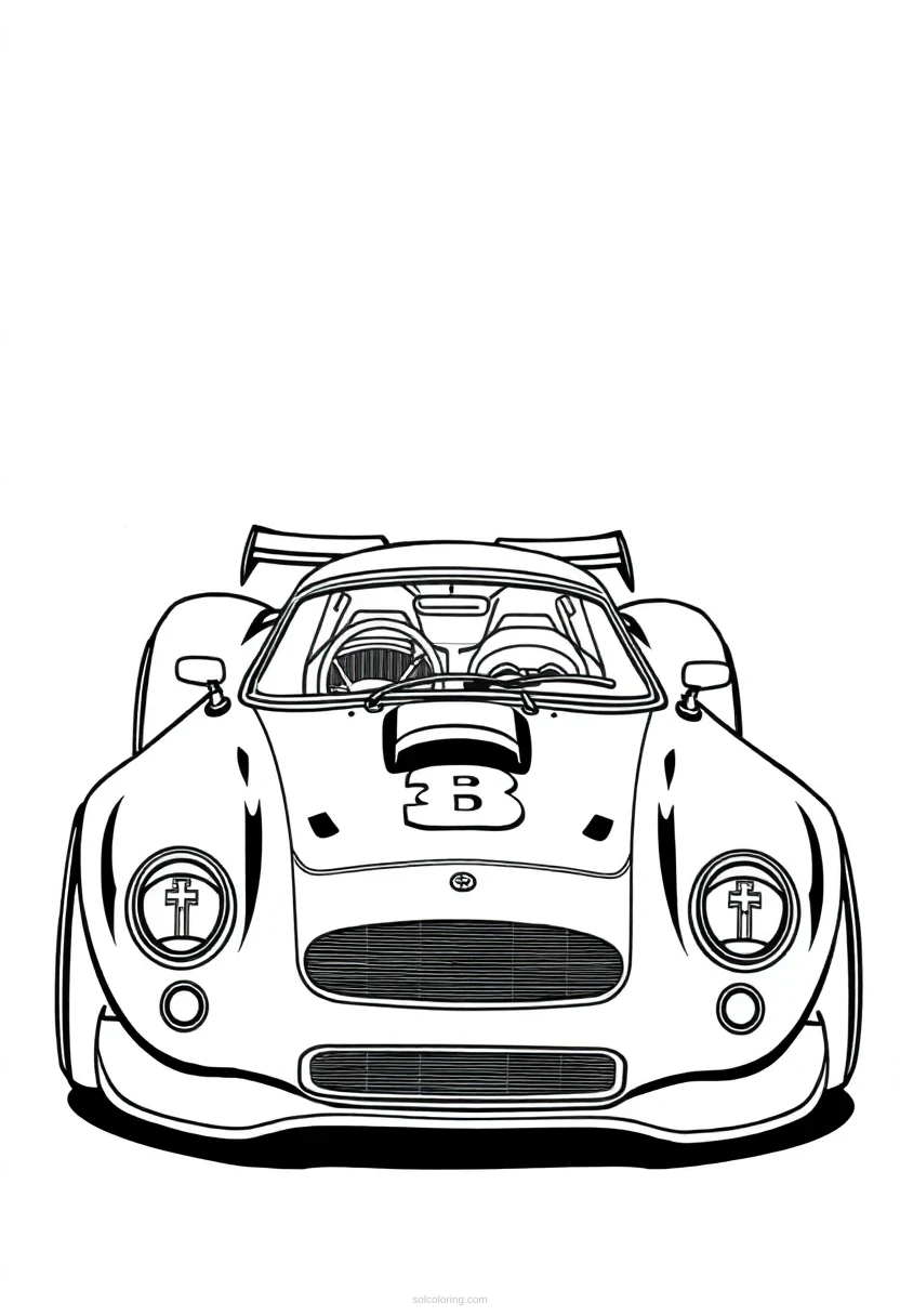Race Car coloring page for kids