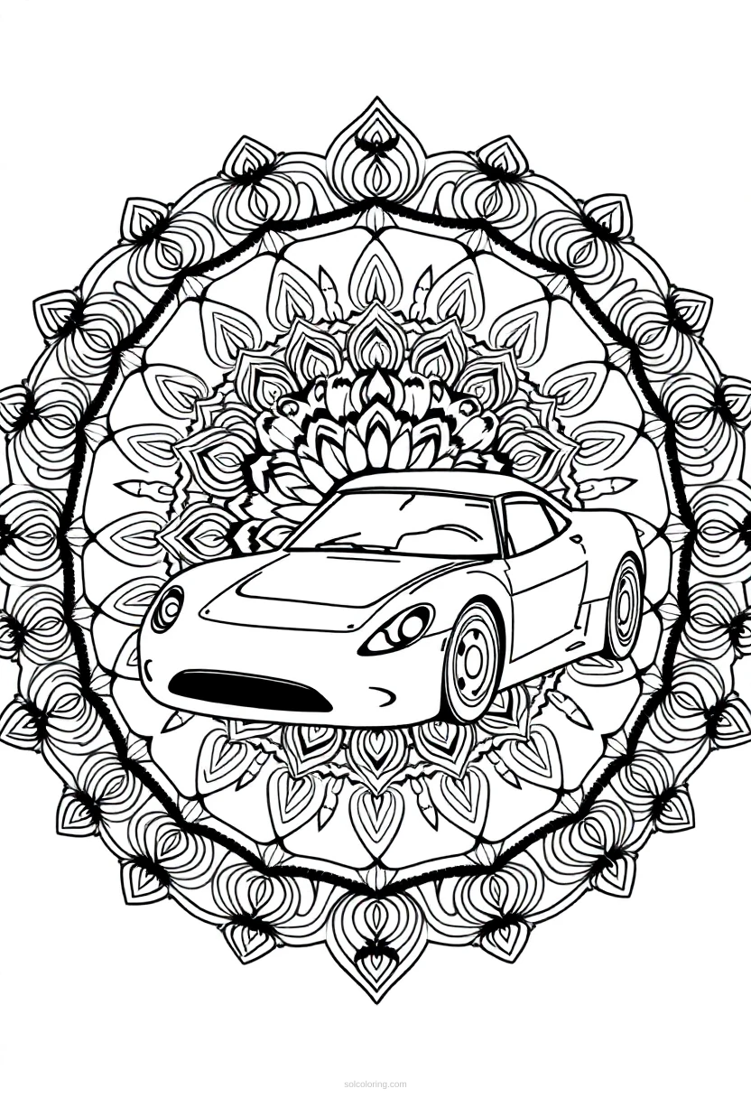 Race Car coloring page for kids