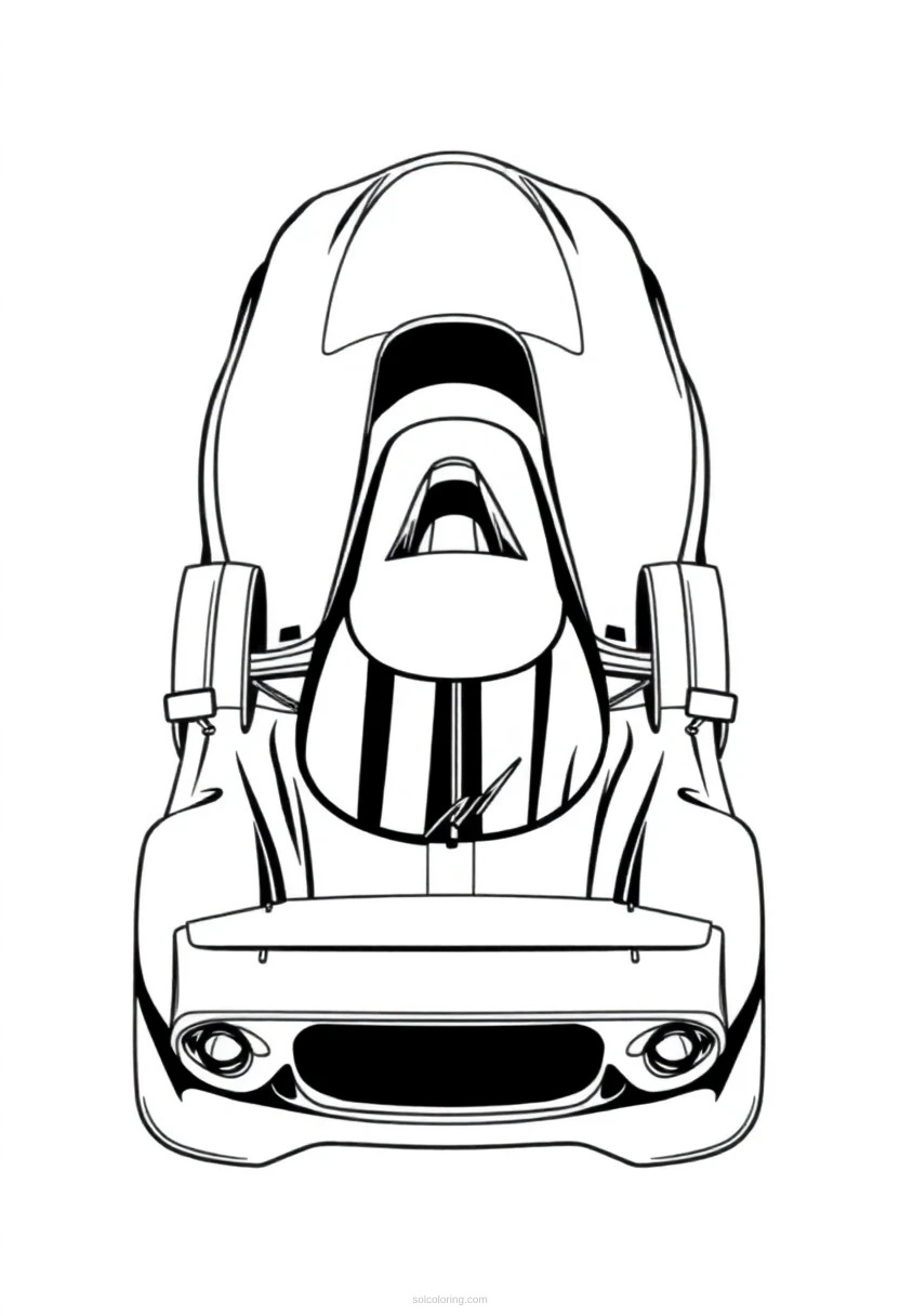 Race Car coloring page for kids