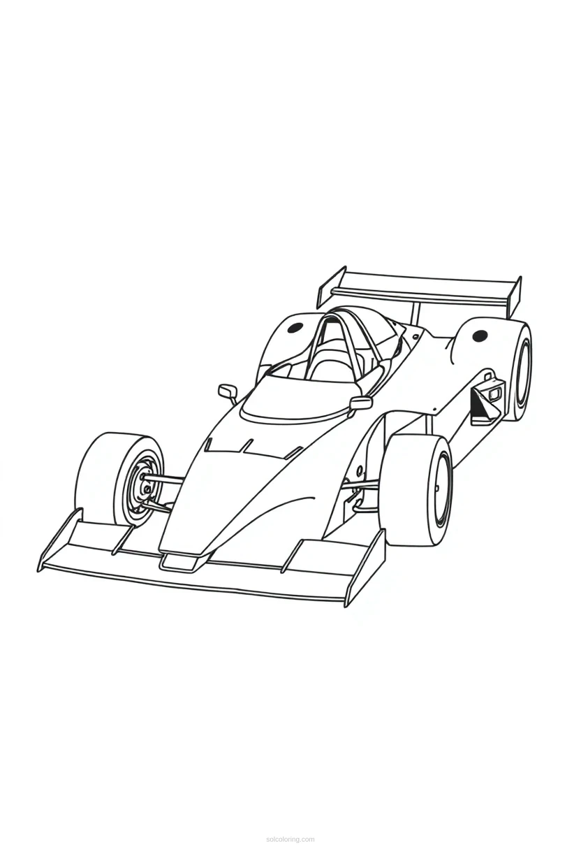 Race Car coloring page for kids