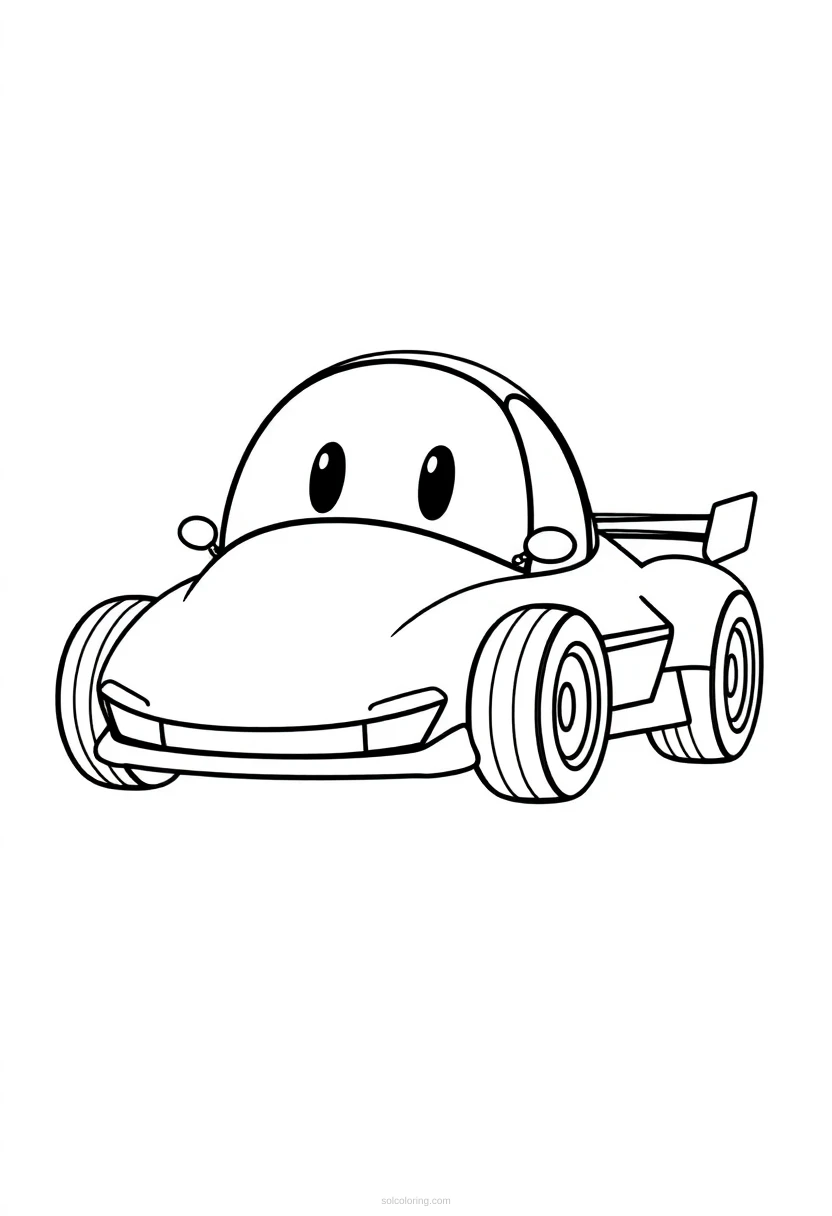 Race Car Mandala coloring page for kids