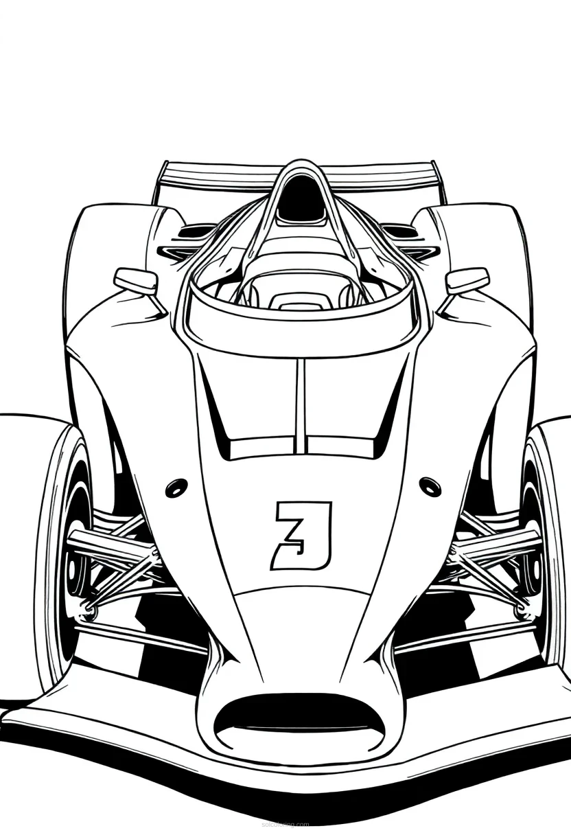 Race Car Mandala coloring page for kids