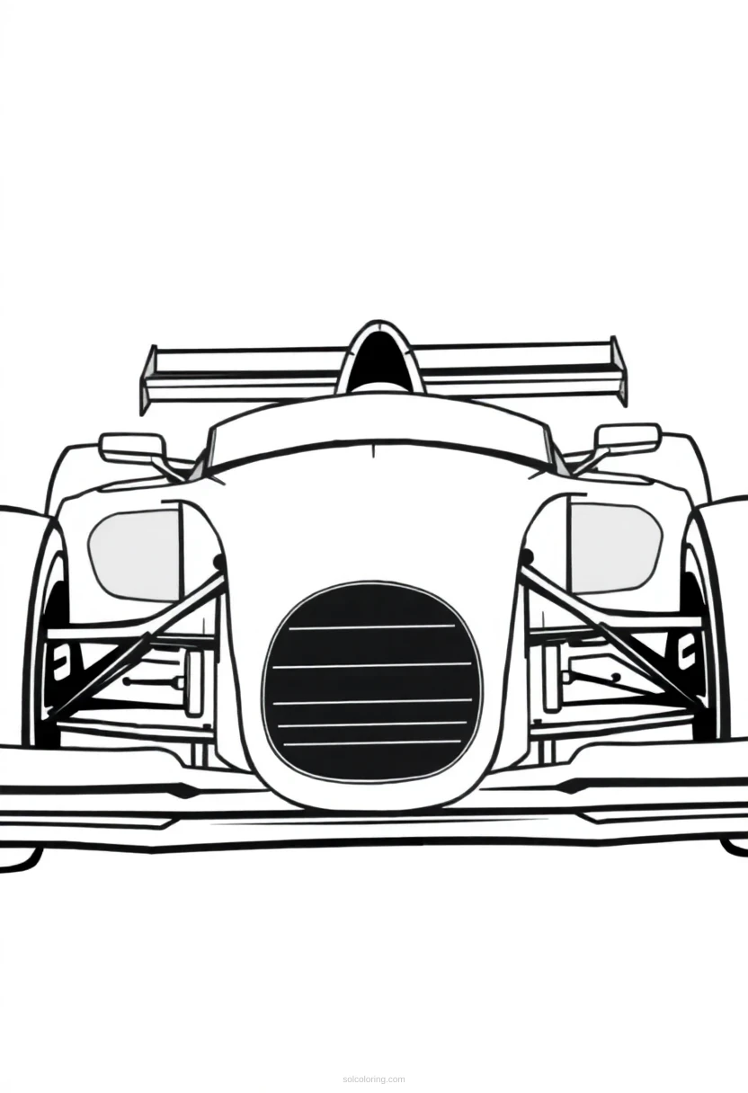 Race Car Mandala coloring page for kids