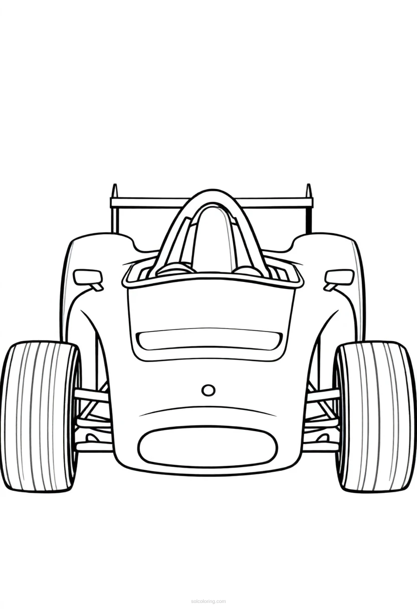 Race Car Mandala coloring page for kids