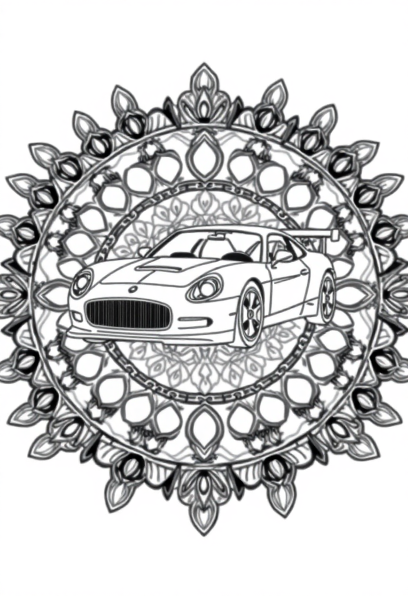 Race Car coloring page, free printable