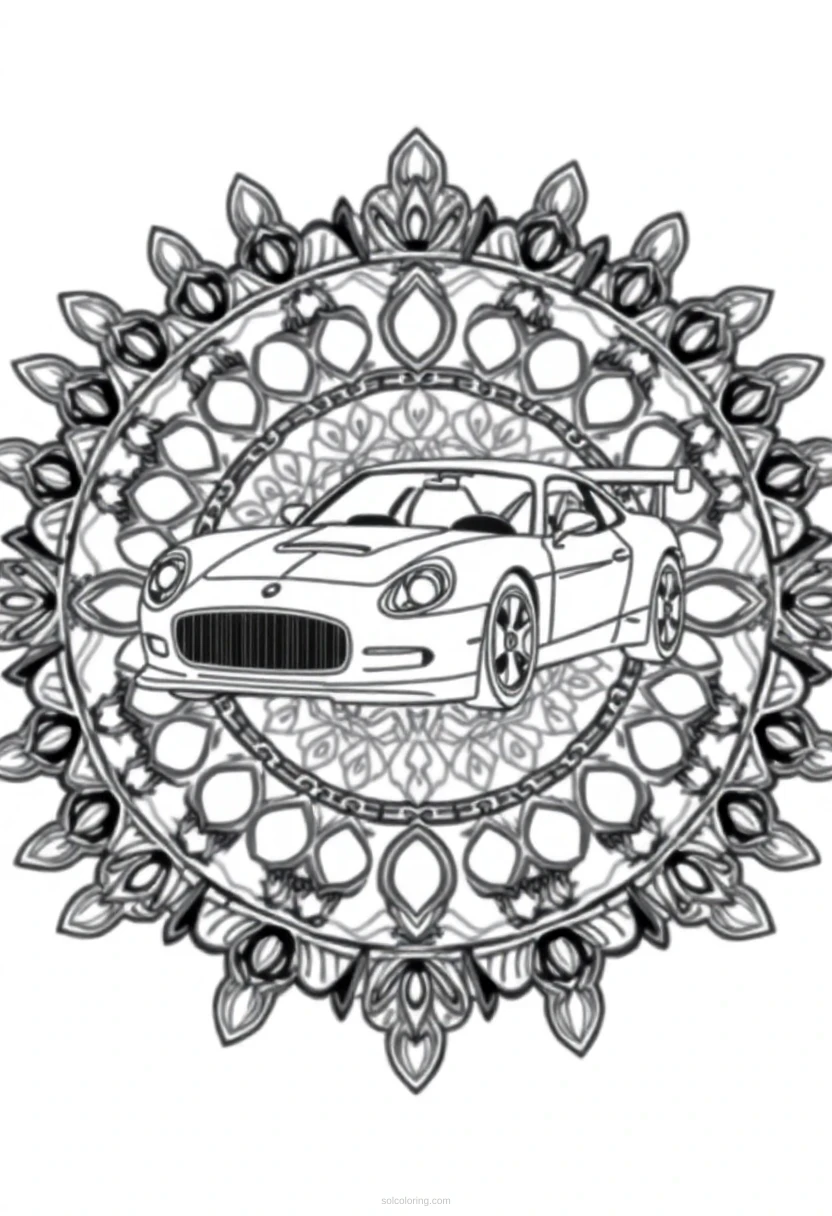Race Car coloring page for kids