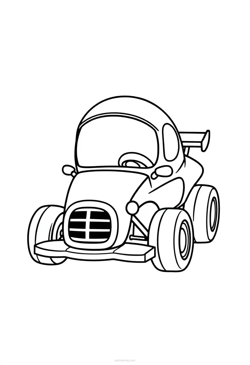Race Car coloring page for kids