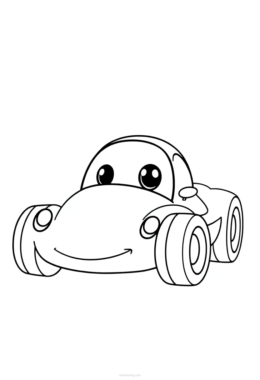 Race Car coloring page for kids