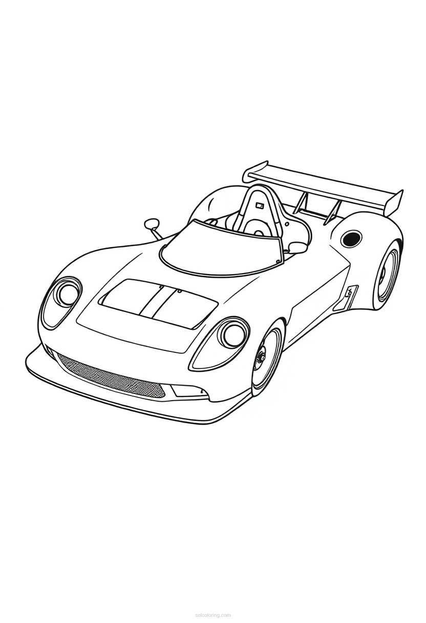 Race Car coloring page for kids