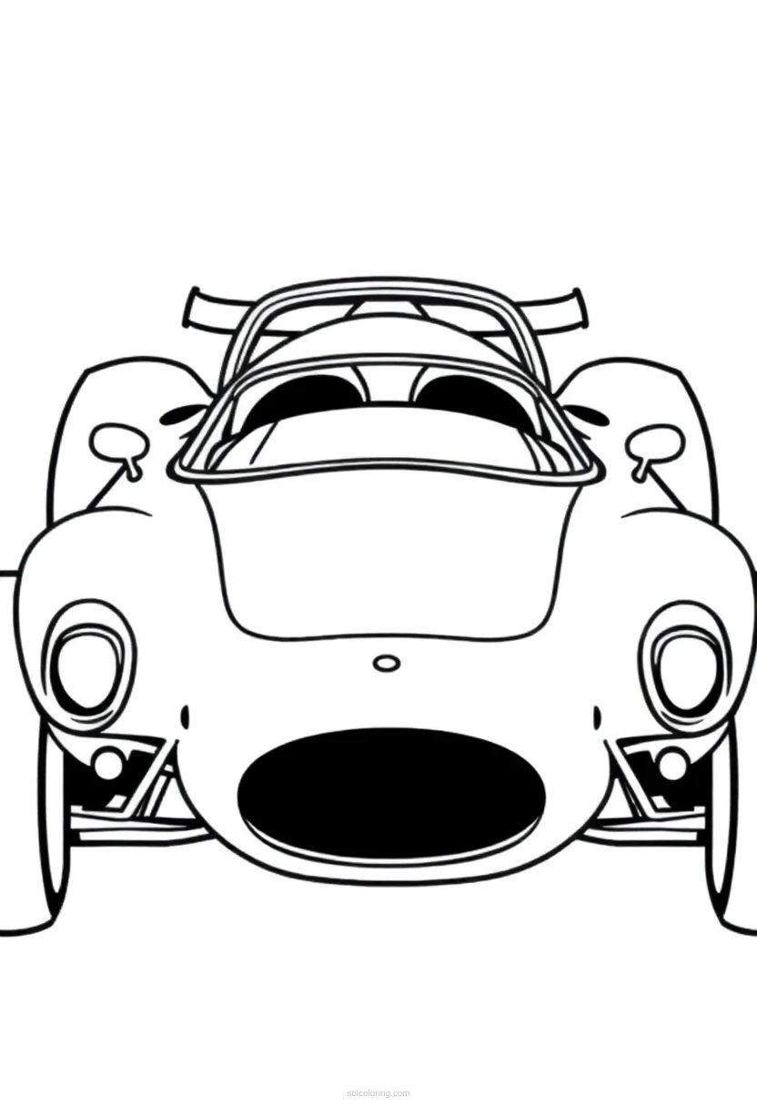 Race Car coloring page for kids