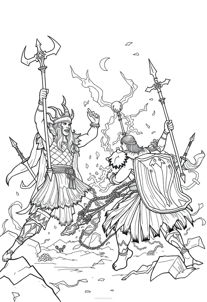Ragnarok Battle Scene coloring pages