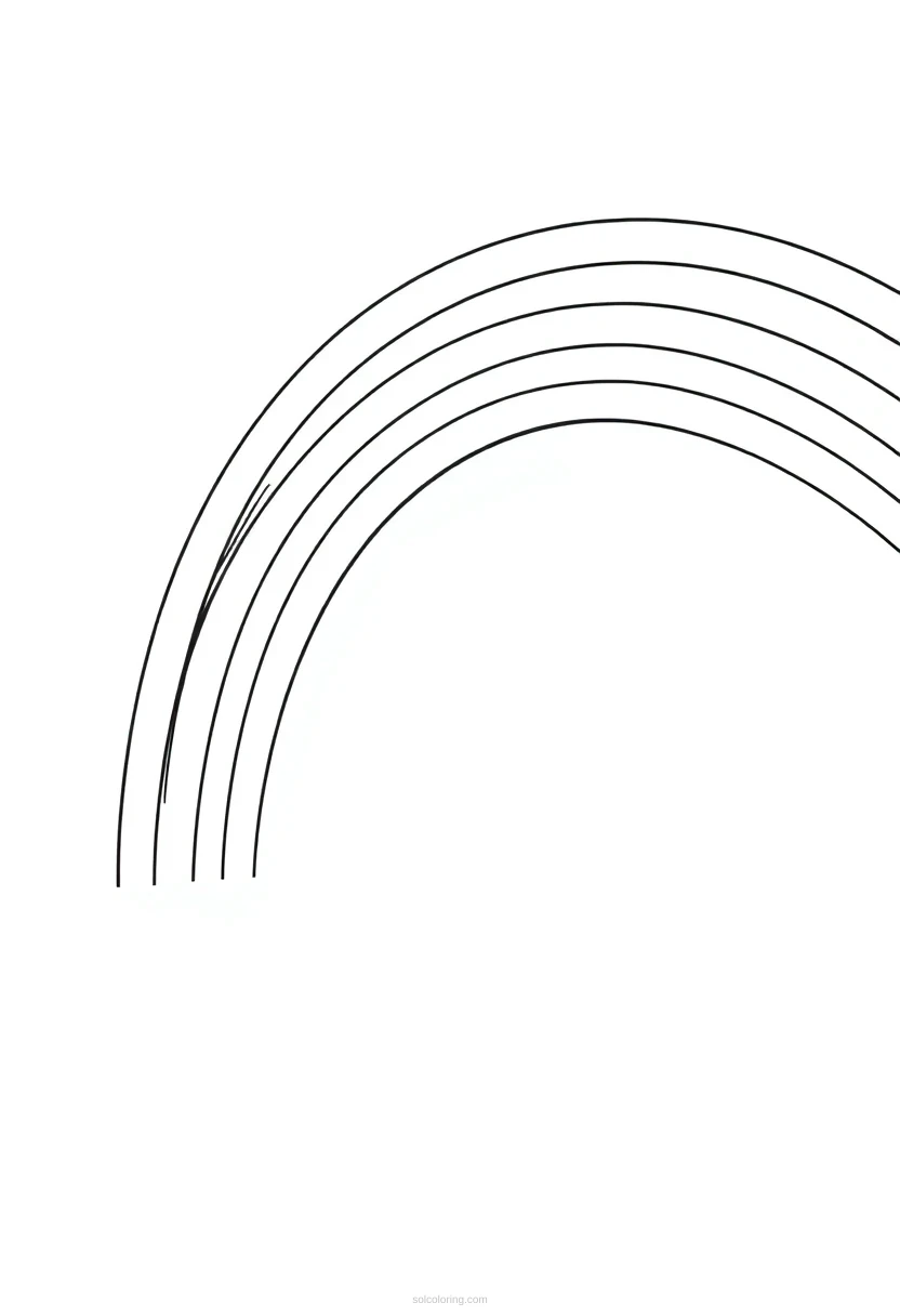 Rainbow coloring page for kids