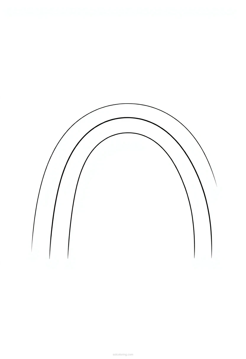 Rainbow coloring page for kids