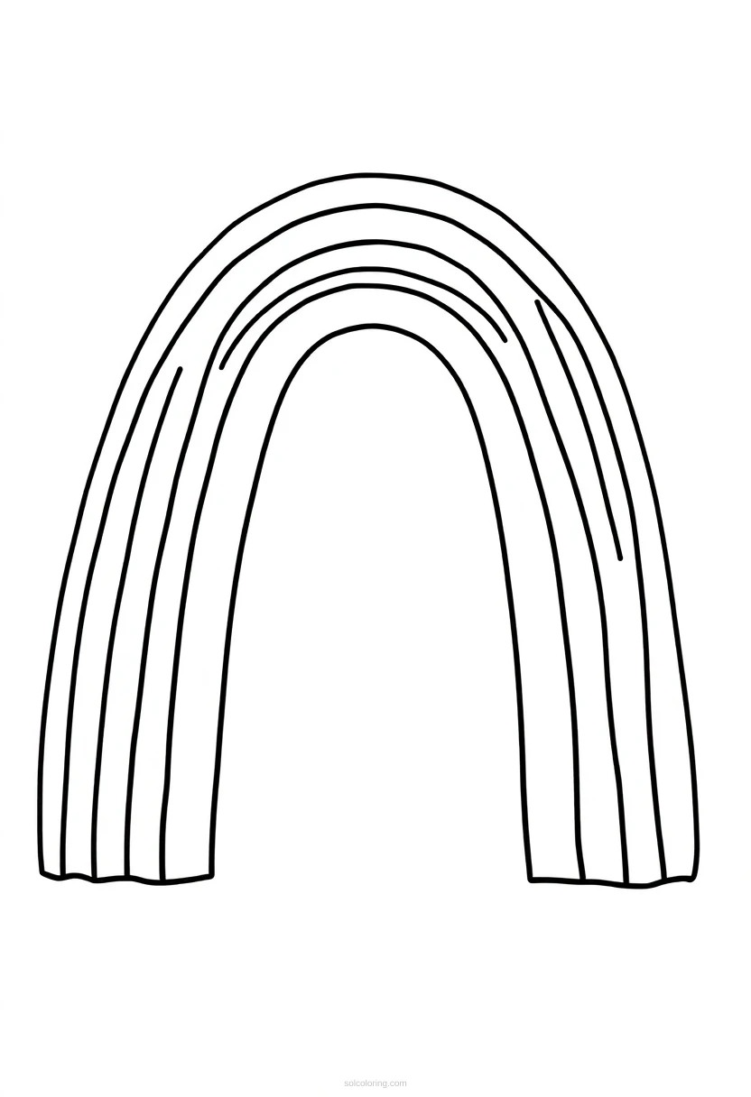 Rainbow coloring page for kids