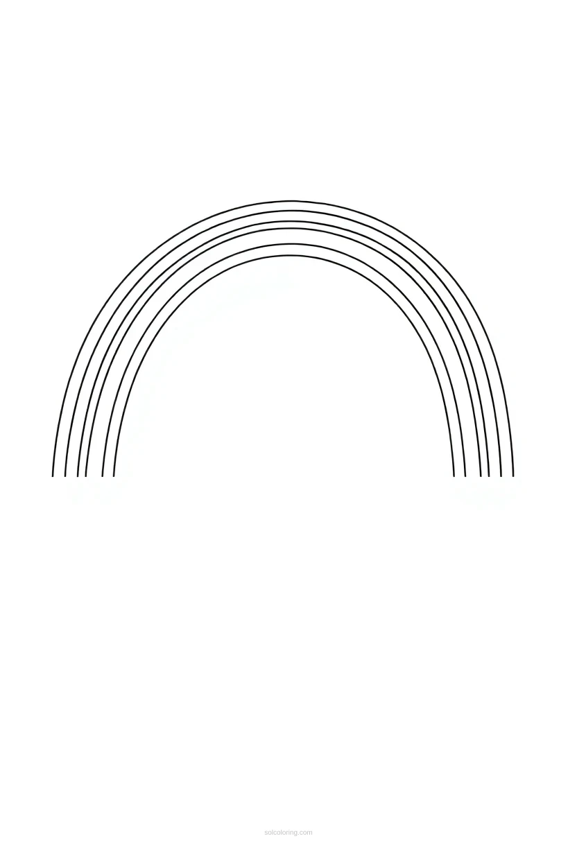 Rainbow coloring page for kids