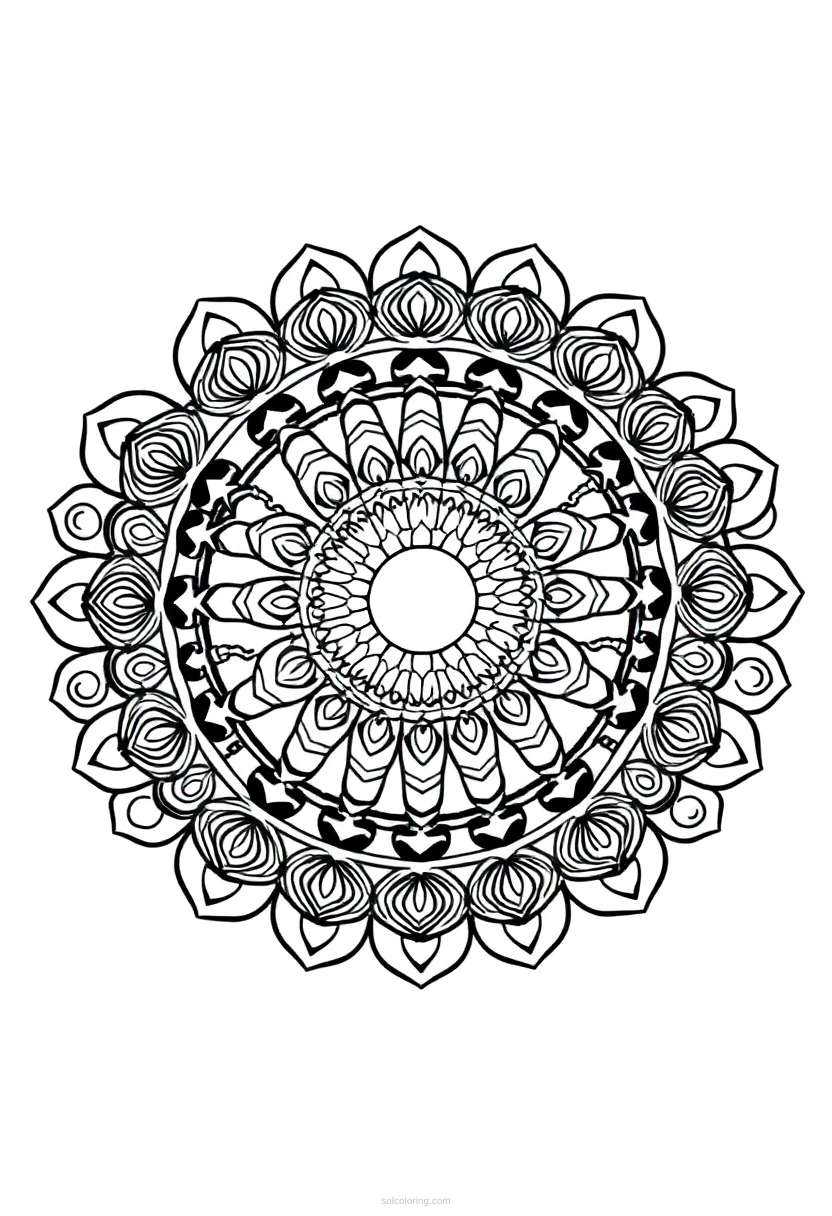 Rainbow coloring page for kids