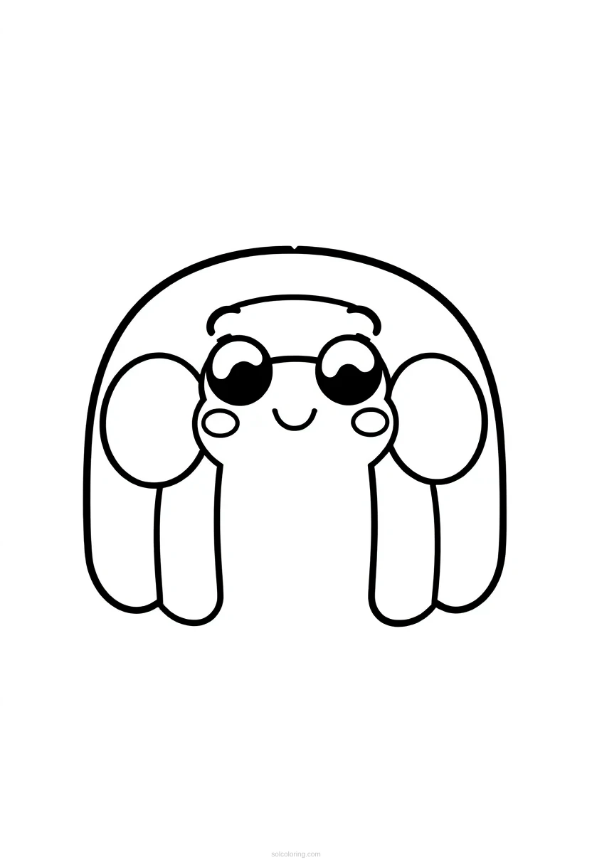 Rainbow Simple coloring page for kids