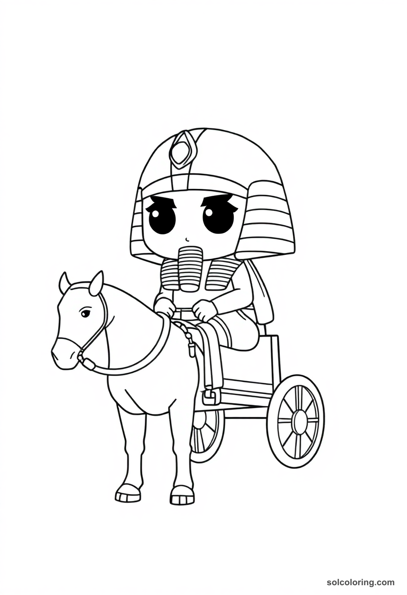 Chibi Ramses II on His War Chariot