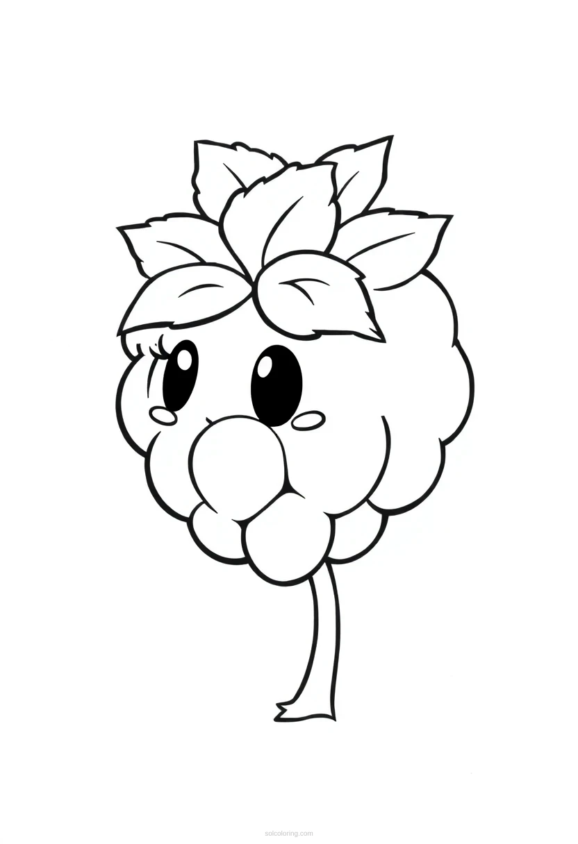 Raspberry Bush coloring page for kids