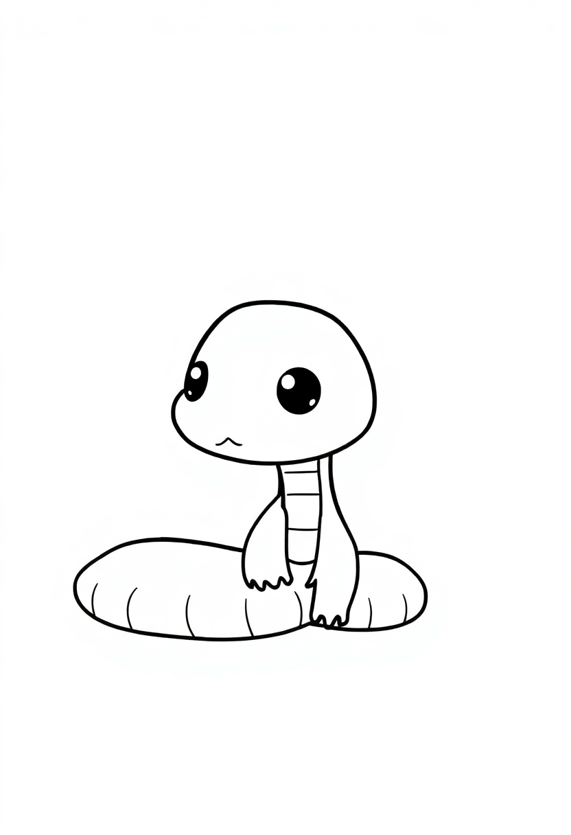 Rattlesnake coloring page, free printable standard style for kids and adults