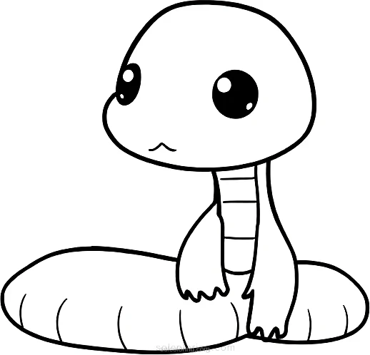 Rattlesnake coloring page for kids