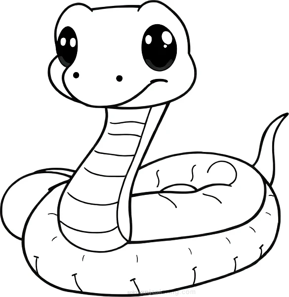 Rattlesnake coloring page for kids