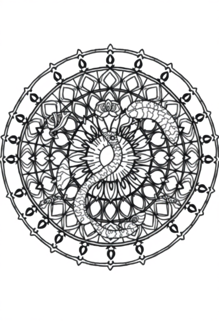 Rattlesnake coloring page, free printable