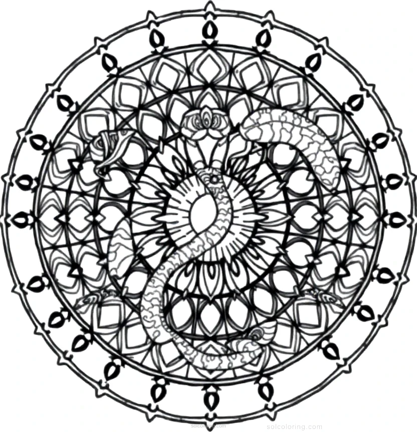 Rattlesnake coloring page for kids