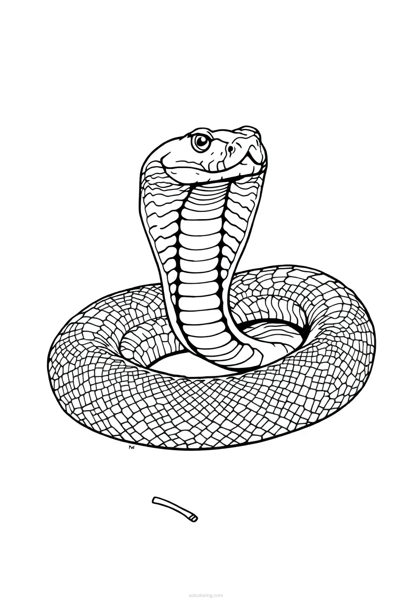 Rattlesnake coloring page for kids