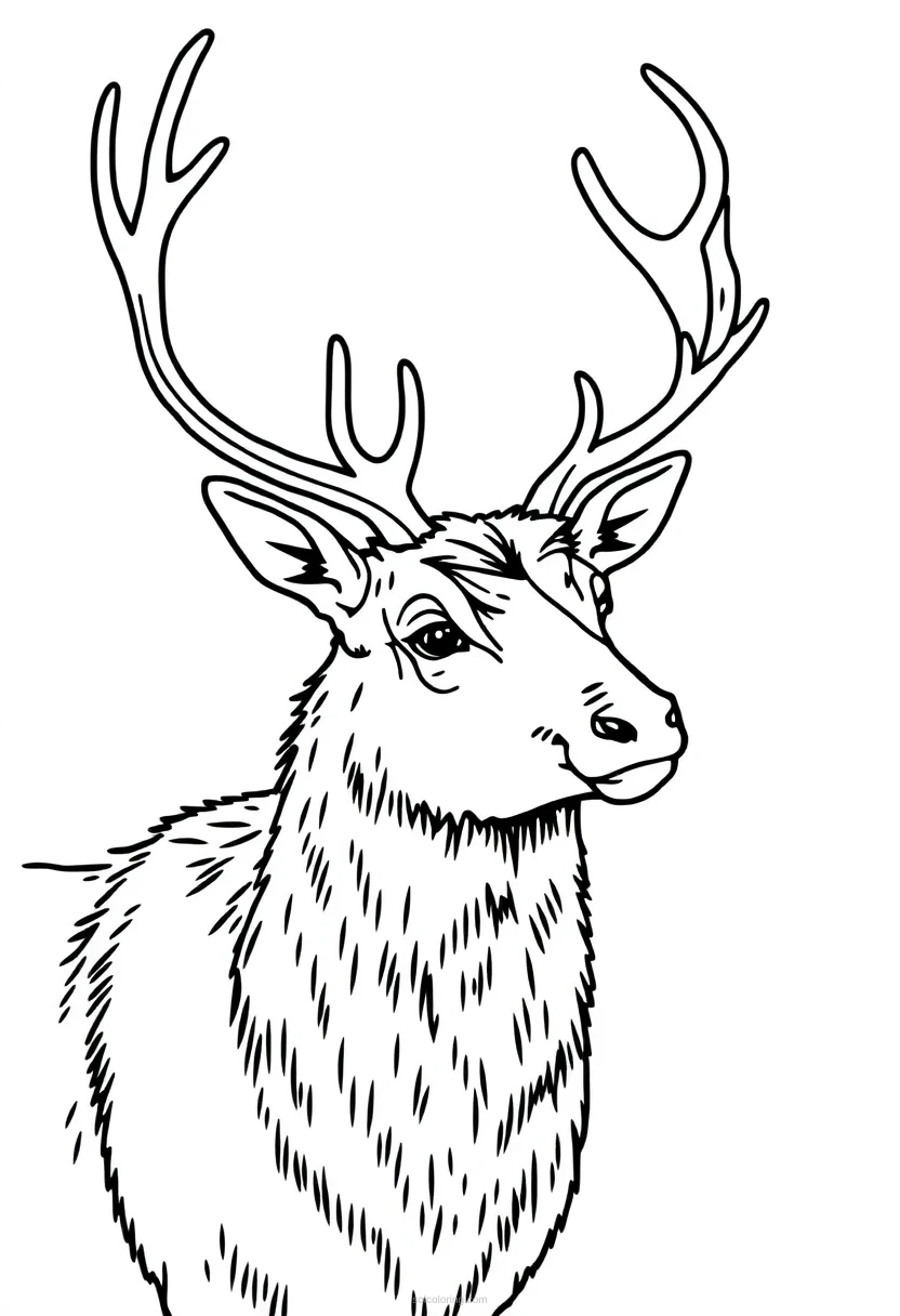 Reindeer With Antlers coloring pages