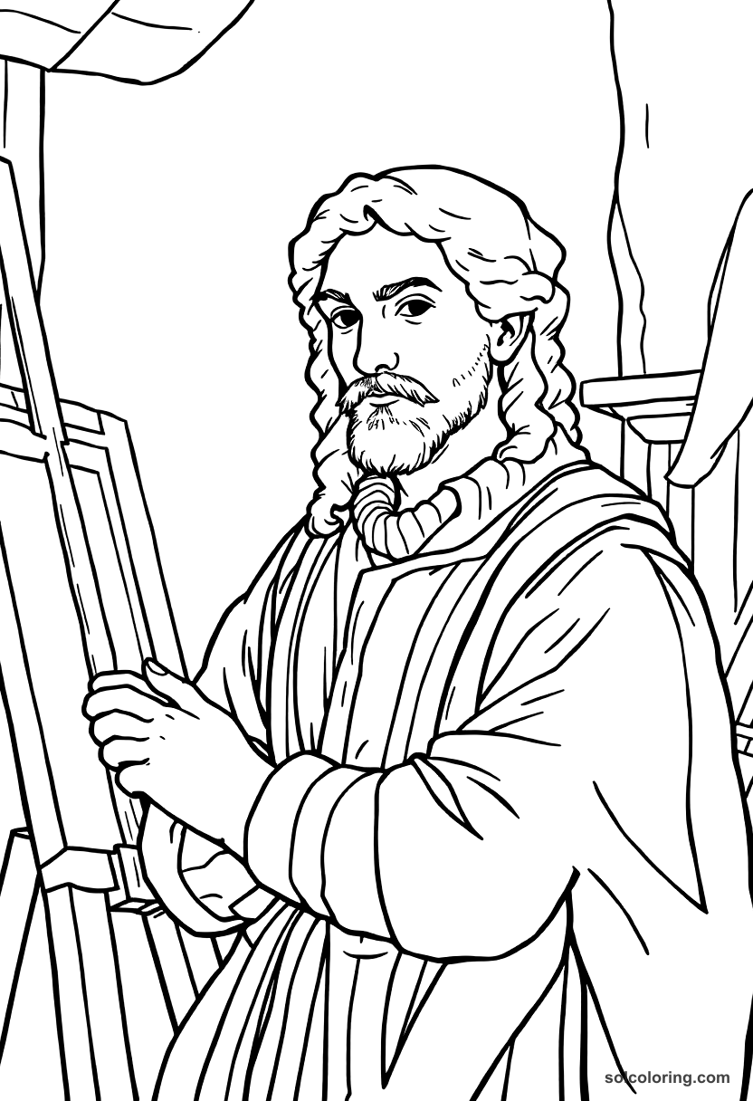 Renaissance Artist S Studio coloring pages