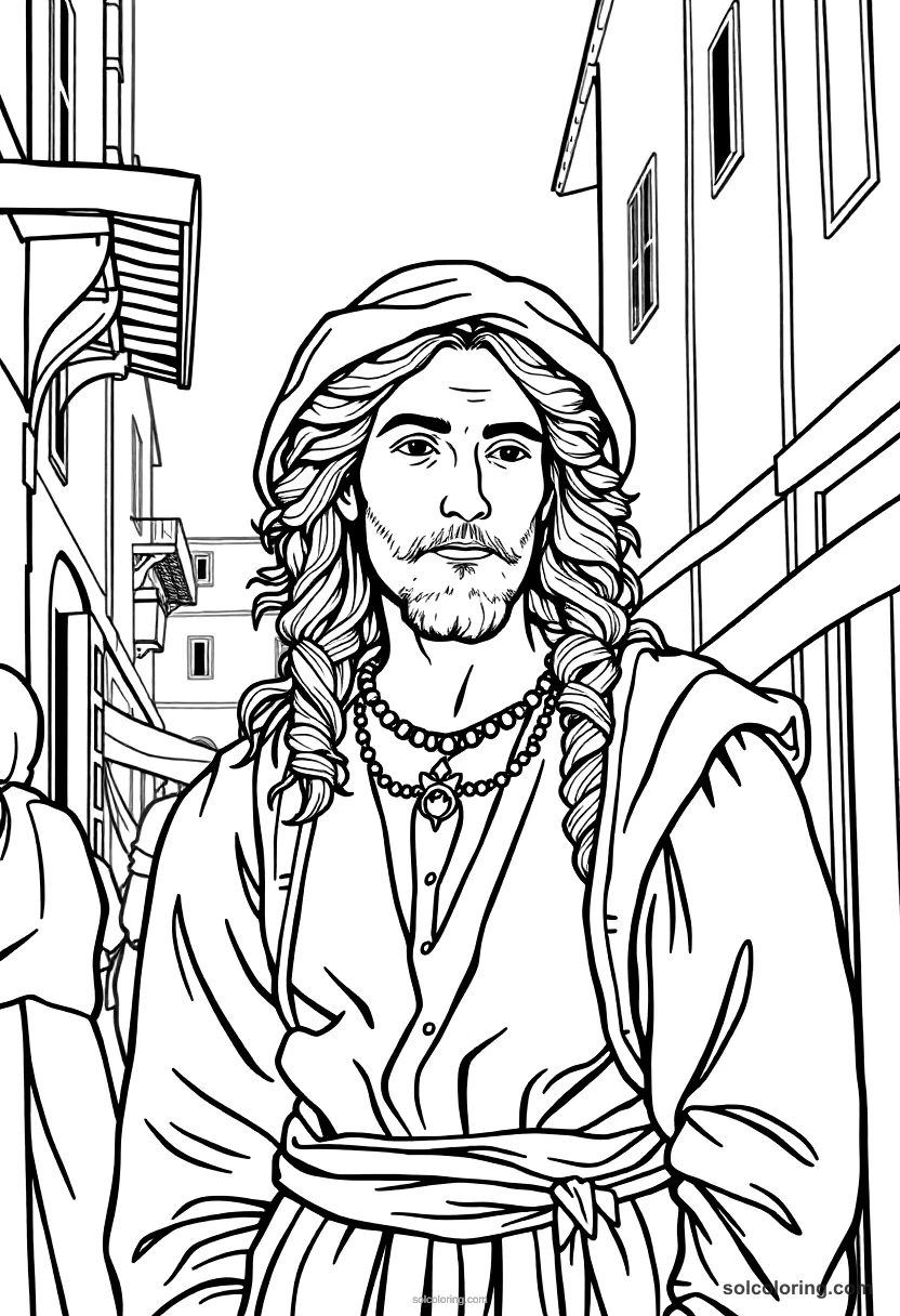Renaissance Florence Street Festival coloring pages
